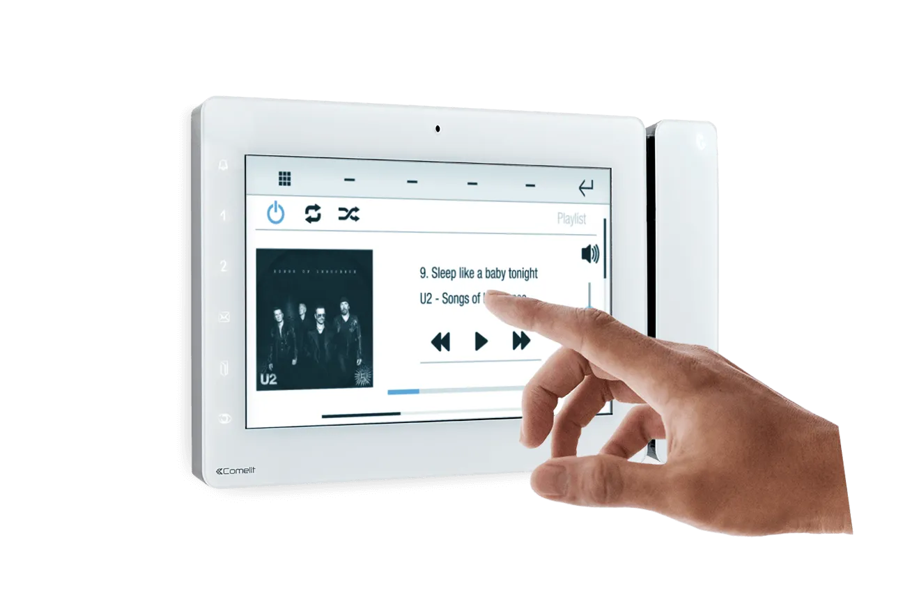 Comelit VIP Maxi indoor video intercom with full touchscreen and multimedia features